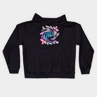 psychedelic flowers Kids Hoodie